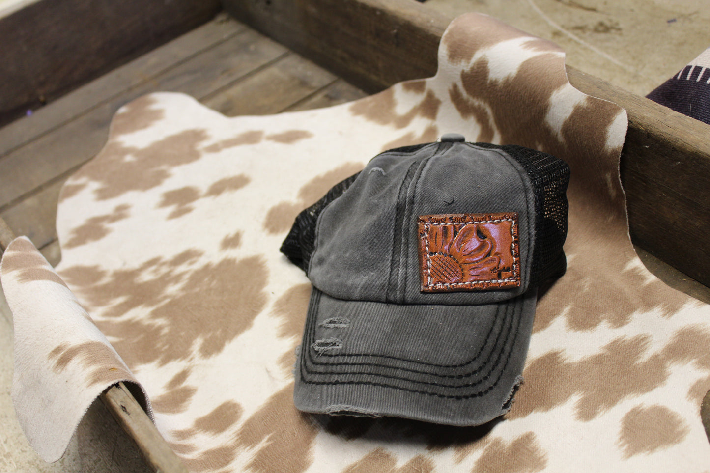 Black Small Patch Cap
