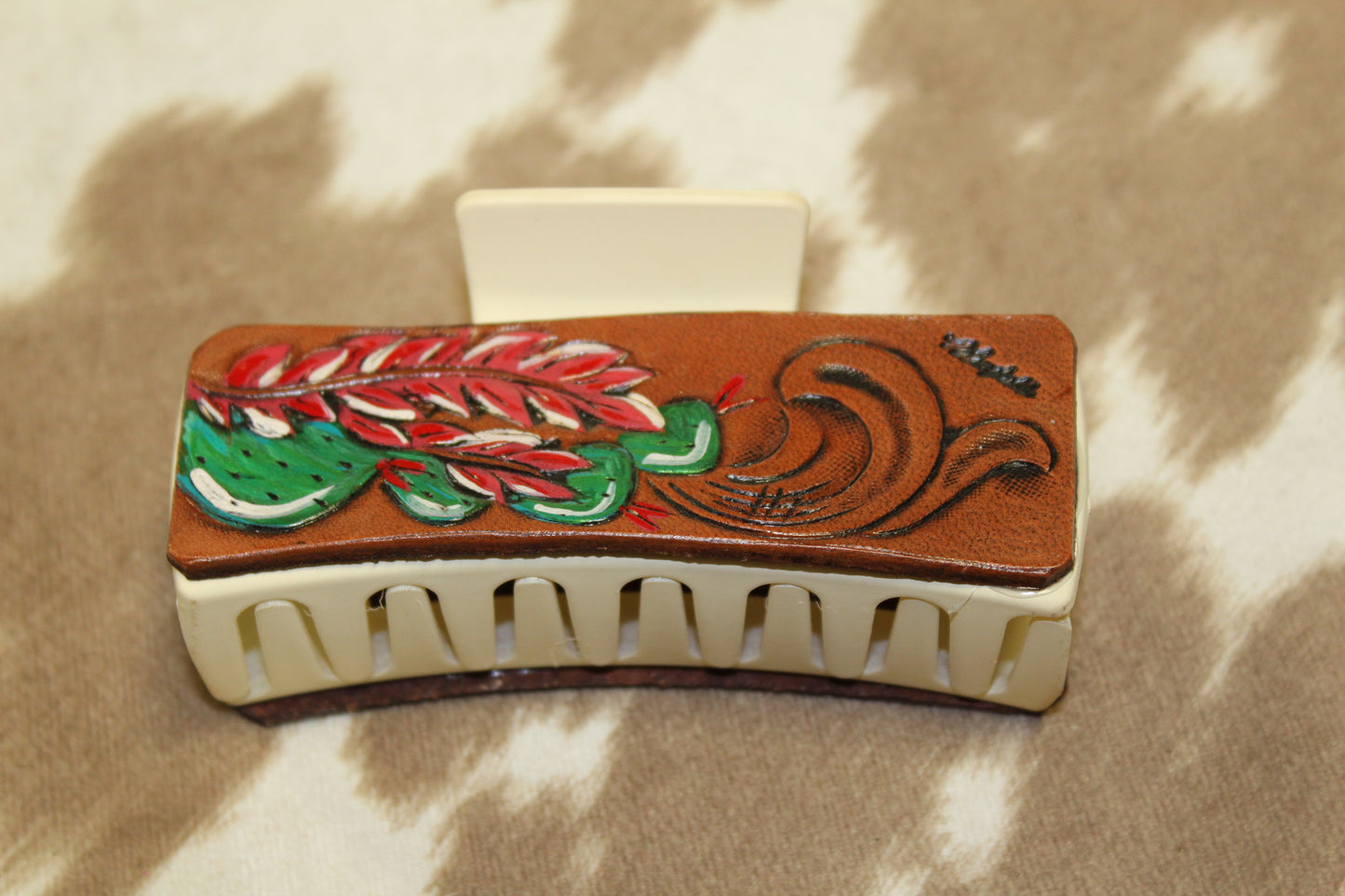 Cactus Floral Hair Clip