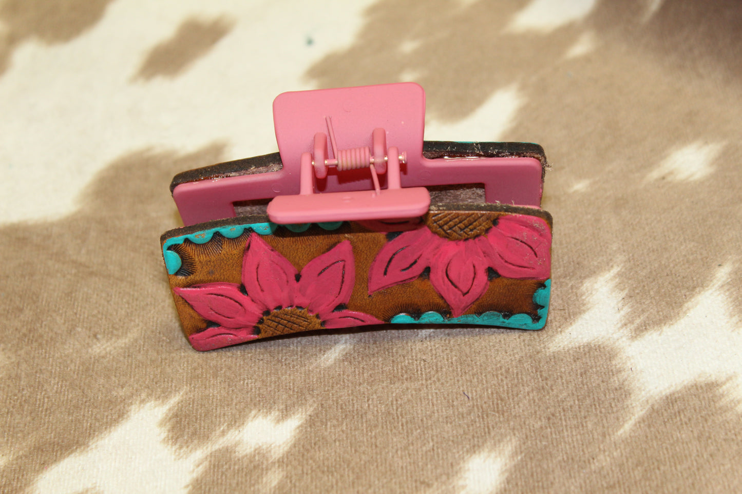 Pink Floral Floral Hair Clip