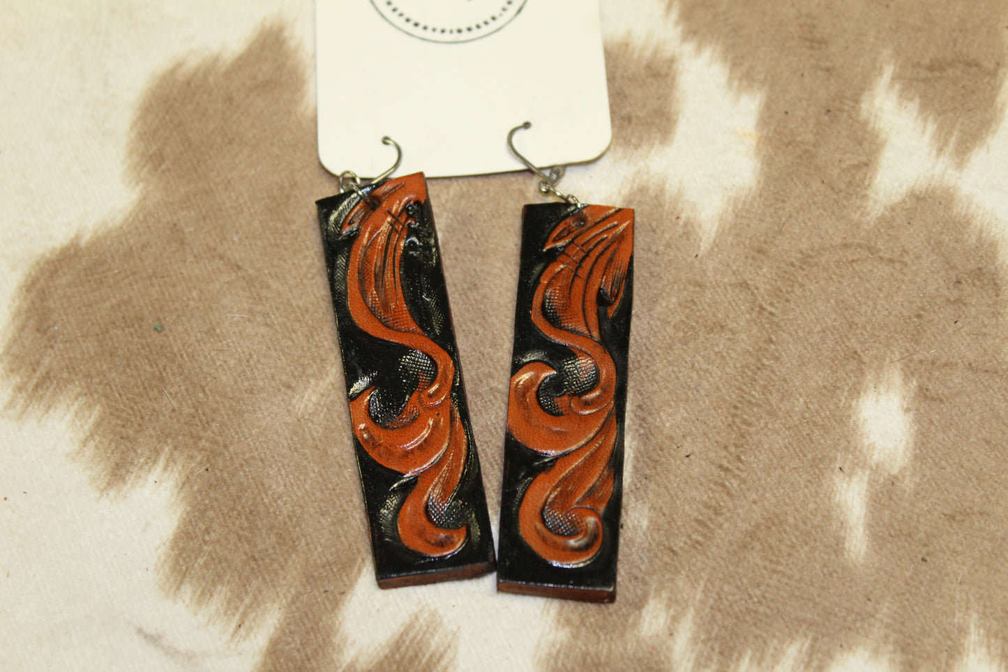 Leather Tooled Earrings LOTS OF CHOICES!