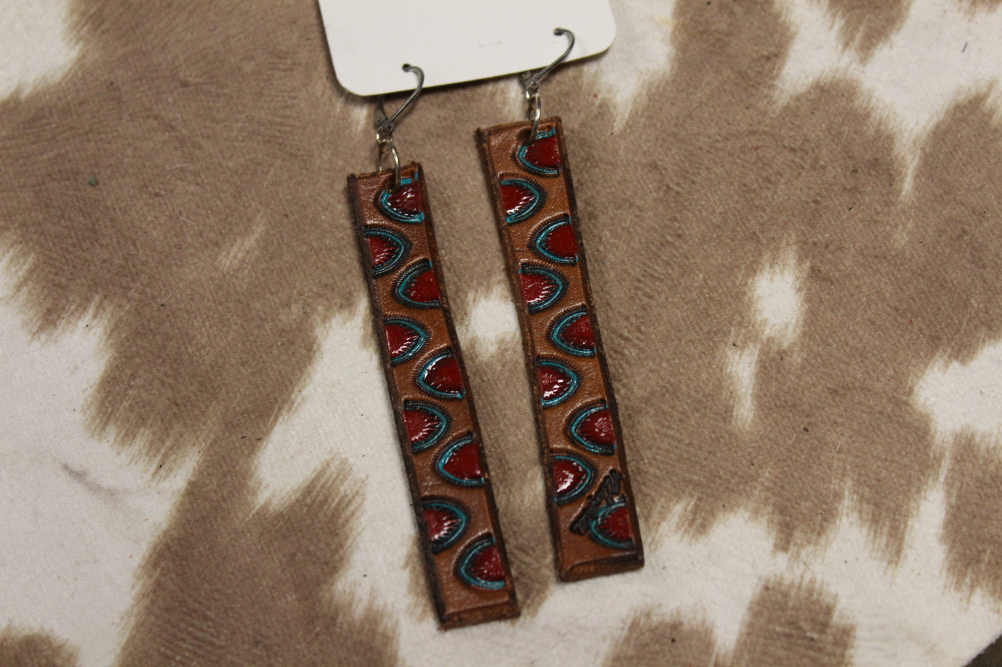 Leather Tooled Earrings LOTS OF CHOICES!