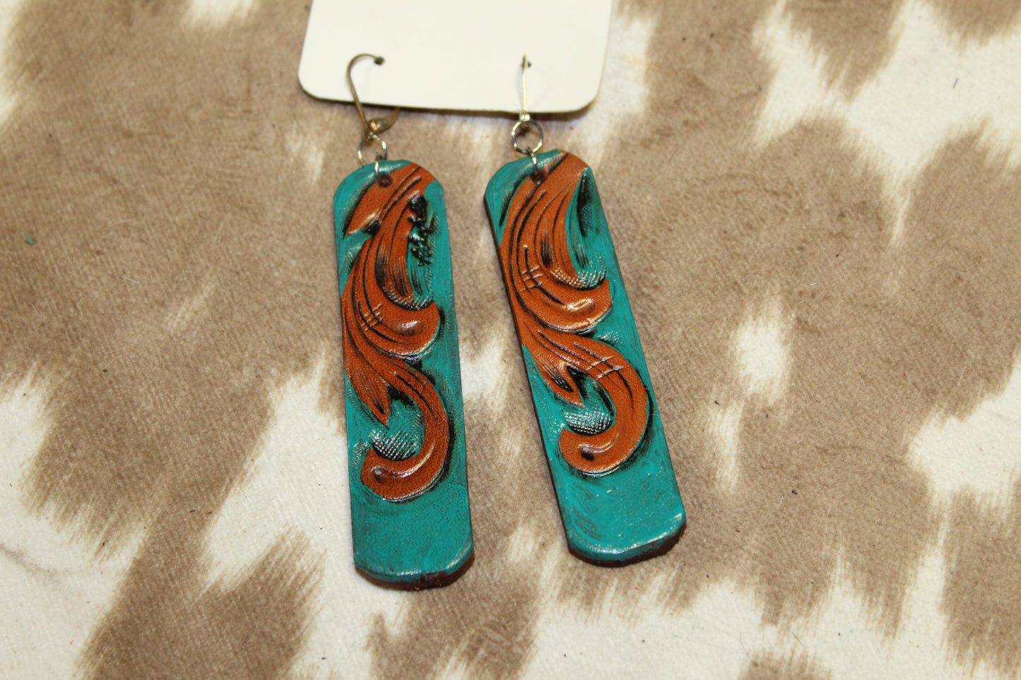 Leather Tooled Earrings LOTS OF CHOICES!