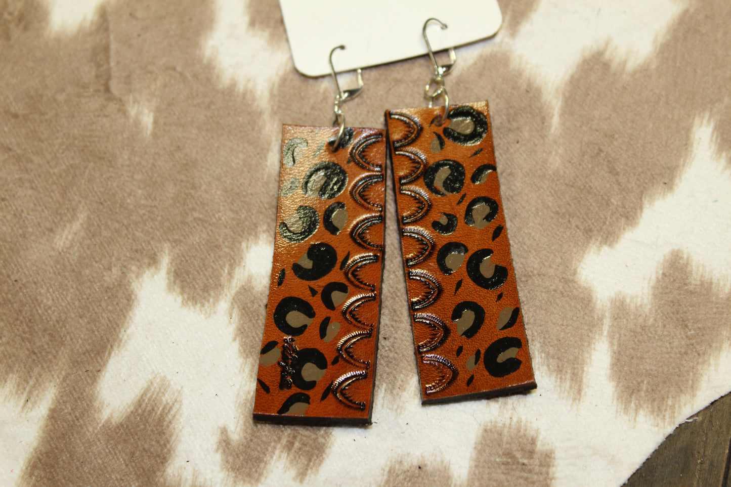 Leather Tooled Earrings LOTS OF CHOICES!