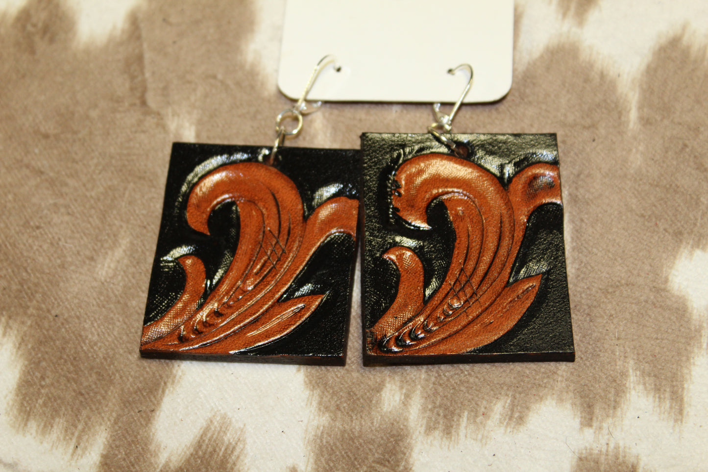 Leather Tooled Earrings LOTS OF CHOICES!