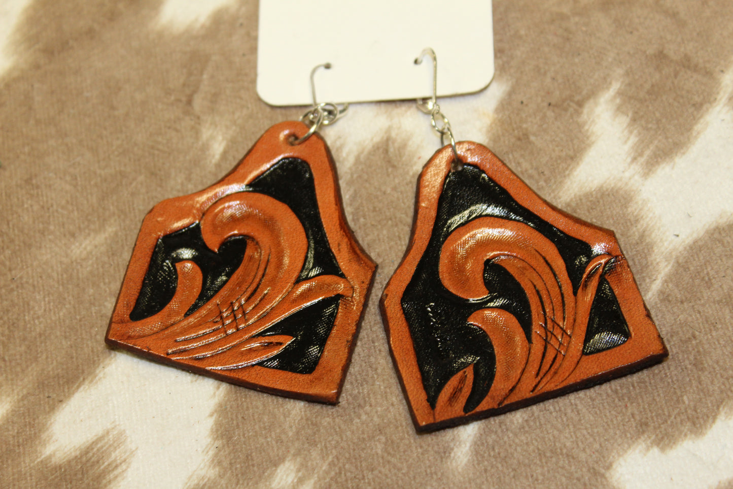 Leather Tooled Earrings LOTS OF CHOICES!