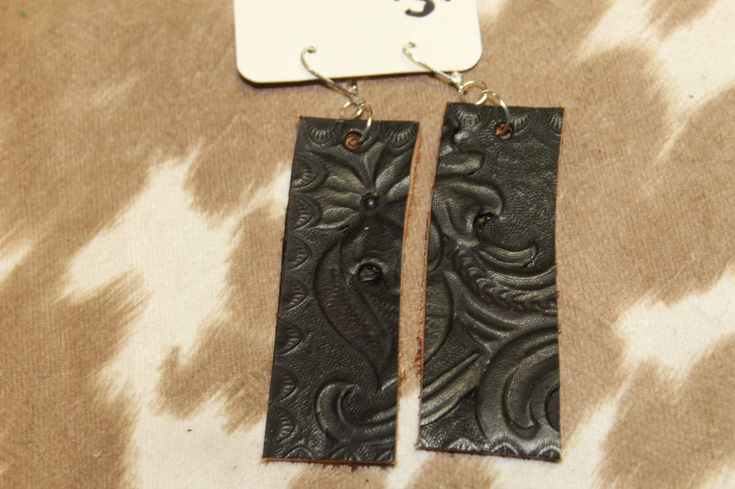 Leather Tooled Earrings LOTS OF CHOICES!