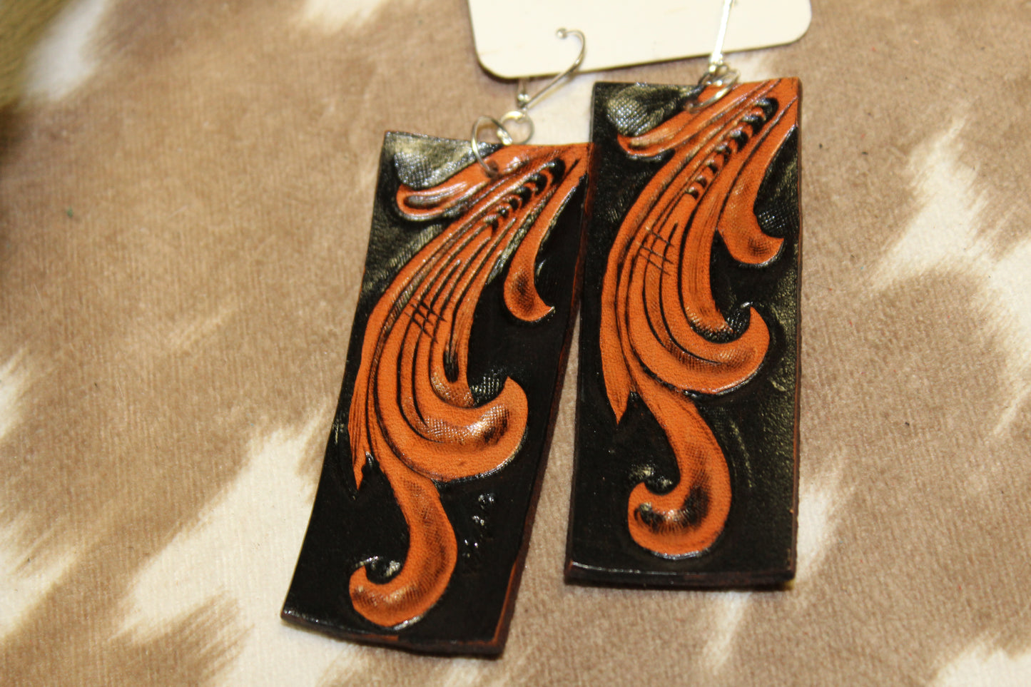 Leather Tooled Earrings LOTS OF CHOICES!