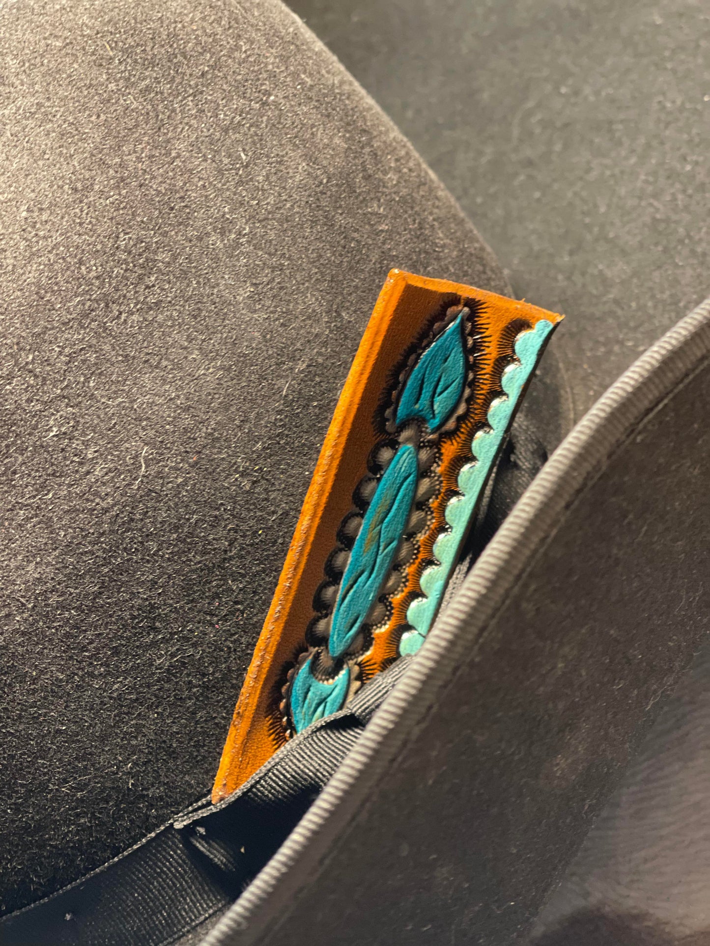 The Ka Boy Hat Leather Piece - Turquoise Style