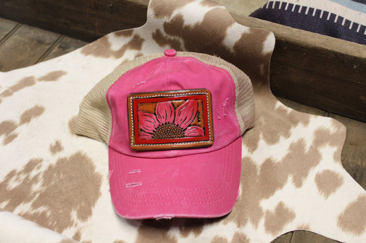 Pink Floral Patch Cap