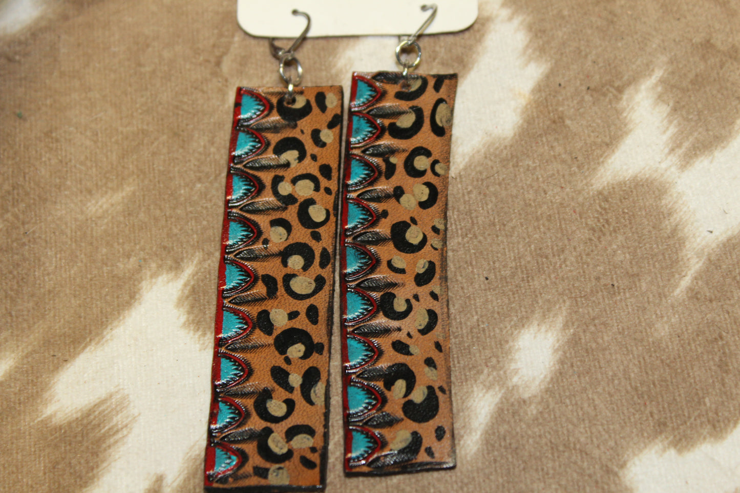 Leather Tooled Earrings LOTS OF CHOICES!
